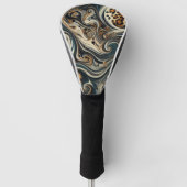 Abstract Leopard Print Swirl ゴルフヘッドカバー (正面)