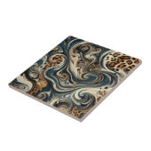 Abstract Leopard Print Swirl タイル (側面)