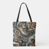 Abstract Leopard Print Swirl トートバッグ (裏面)