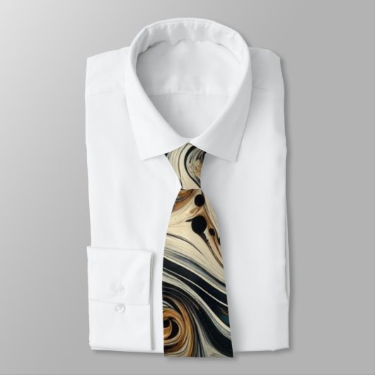 Abstract Leopard Print Swirl ネクタイ (タイ)