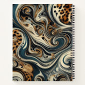 Abstract Leopard Print Swirl ノートブック (裏面)