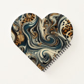 Abstract Leopard Print Swirl ノートブック (裏面)