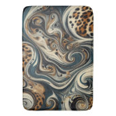 Abstract Leopard Print Swirl バスマット (正面縦)