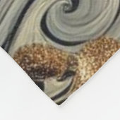 Abstract Leopard Print Swirl フリースブランケット (角)