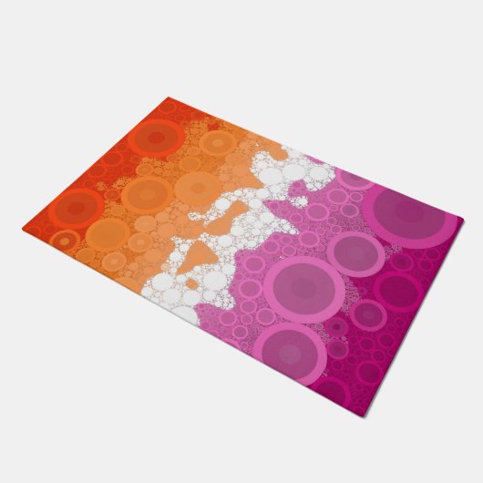 Abstract Lesbian Pride Flag ドアマット (アングル)