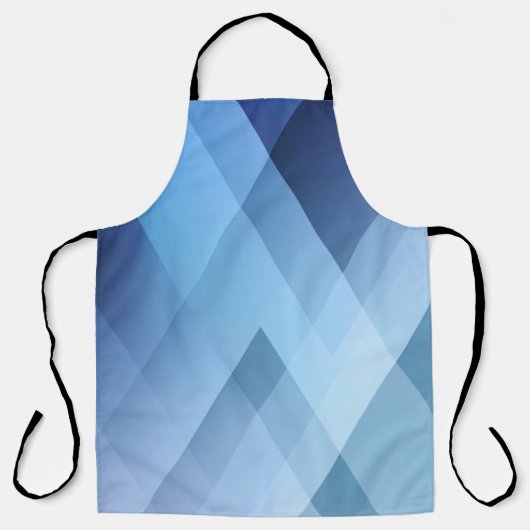 Abstract light background. Blue triangle pattern. エプロン (正面)