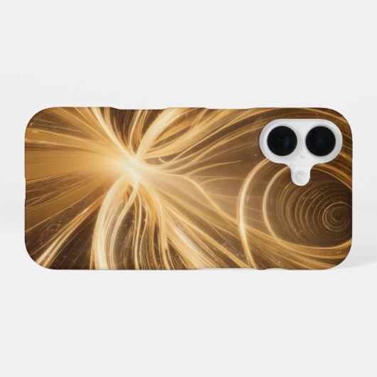 Abstract Light Energy and Cosmic Swirl iPhone 16ケース (裏面横)