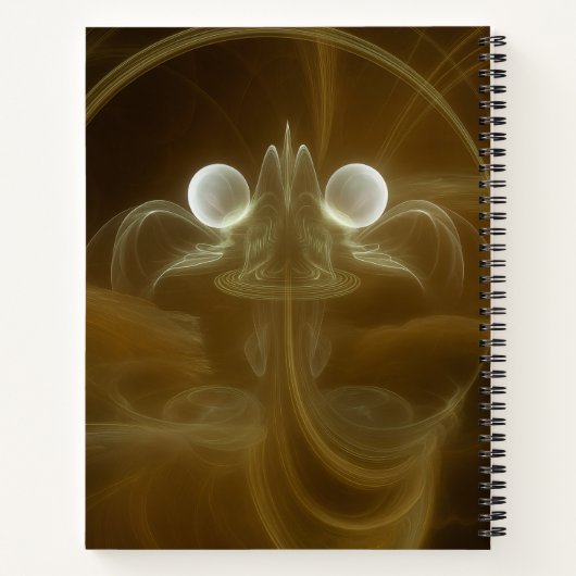 Abstract Light Energy Spiral Notebook ノートブック (裏面)