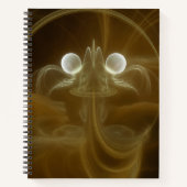 Abstract Light Energy Spiral Notebook ノートブック (正面)