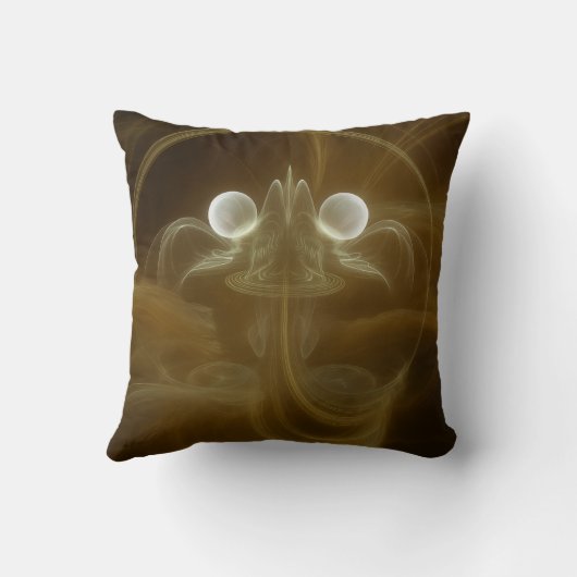 Abstract Light Energy Throw Pillow クッション (裏面)