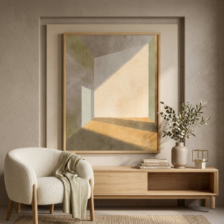 Abstract Light Wall Art for Living Room Decor ポスター