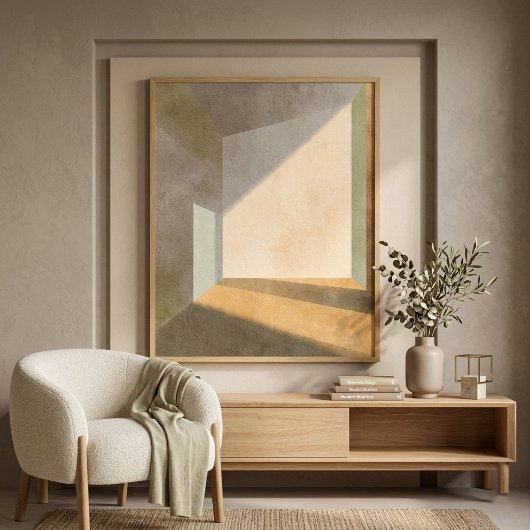 Abstract Light Wall Art for Living Room Decor ポスター