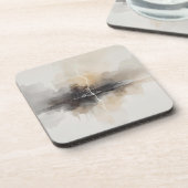 Abstract Lightning in Neutrals Print コースター (左側)