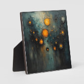 Abstract lights in the dark Ai art design フォトプラーク (正面)