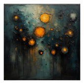 Abstract lights in the dark Ai art design ポスター (正面)