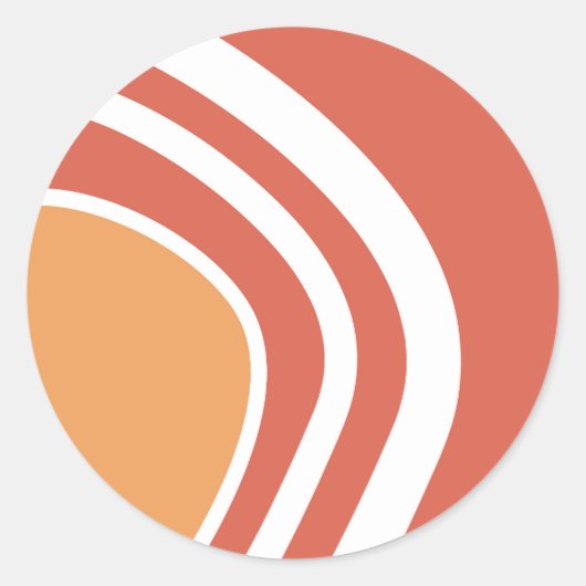 Abstract line art  ラウンドシール (正面)