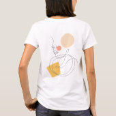Abstract Line Art Face Tee – Minimalist Modern Exp Tシャツ (裏面)