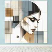 Abstract Line Profile キャンバスプリント (インサイチュ (ウッドフロア))