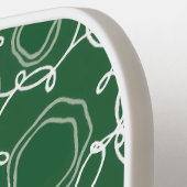 Abstract Linear Matrix (Dark Green) Fine Art ピックルボールラケット (左詳細)