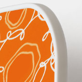 Abstract Linear Matrix (Orange) Fine Art ピックルボールラケット (左詳細)