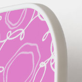 Abstract Linear Matrix (Soft Pink) Fine Art ピックルボールラケット (左詳細)