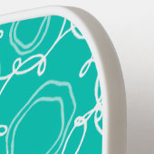 Abstract Linear Matrix (Teal) Fine Art ピックルボールラケット (左詳細)