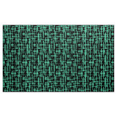 Abstract Lines 120923 - ターコイズ on ブラック ファブリック (ヤード)