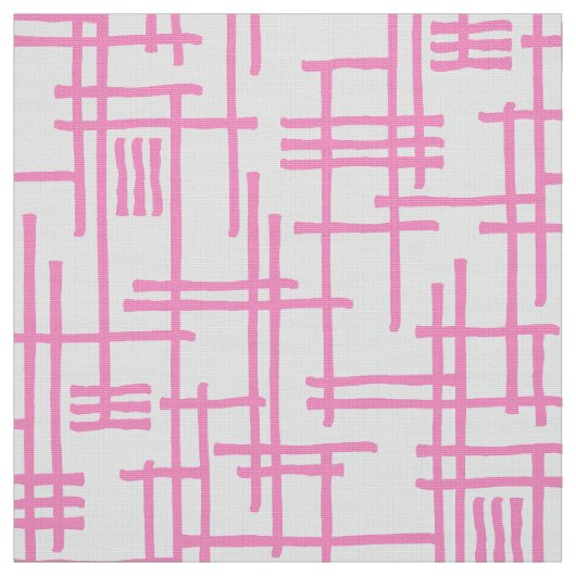 Abstract Lines 120923 - 白地にピンク ファブリック (見本)