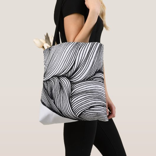 Abstract lines on your bag トートバッグ (クローズアップ)