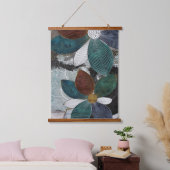 Abstract Linework Floral Art with Bold Petals 吊り下げ型タペストリー (寝室)