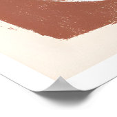 Abstract Linework Print Overlapping Organic Shapes ポスター (角)