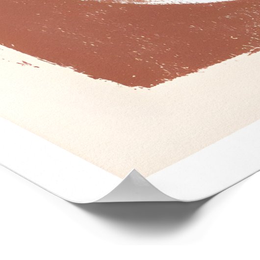 Abstract Linework Print Overlapping Organic Shapes ポスター (角)