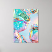 Abstract Liquid Chrome Stretched Canvas Print キャンバスプリント (正面)