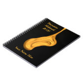 Abstract Liquid Gold Black ノートブック (左側)