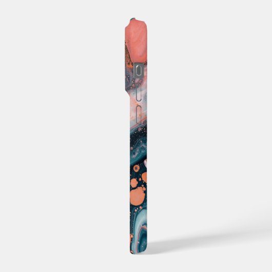 Abstract Liquid Marble Modern  iPhoneケース (左側面)