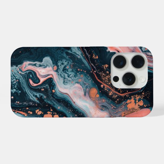 Abstract Liquid Marble Modern  iPhoneケース (裏面横)