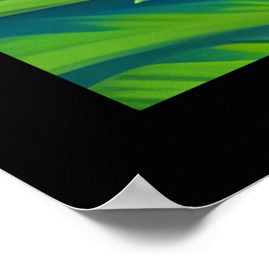 Abstract Little Daisy Garden ポスター (角)