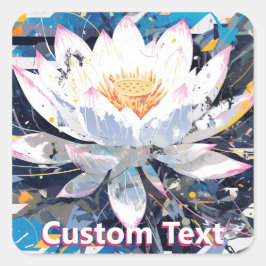 Abstract Lotus Flower Custom スクエアシール