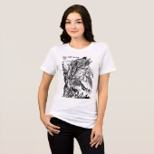 Abstract Lotus, Peacock & Music Graphic  トライブレンドＴシャツ (正面全面)