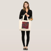 Abstract Love Jumbo Tote Bag ラージトートバッグ (正面(モデル))