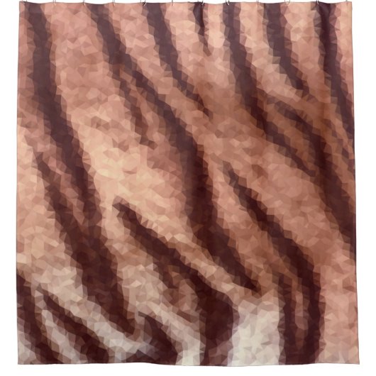 Abstract low poly animal tiger fur pattern. Nature シャワーカーテン (正面)