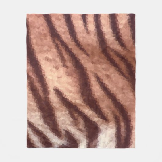 Abstract low poly animal tiger fur pattern. Nature フリースブランケット (正面)