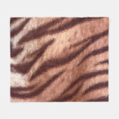 Abstract low poly animal tiger fur pattern. Nature フリースブランケット (正面(横))