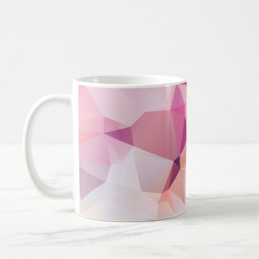 Abstract low poly background, geometry triangle, m コーヒーマグカップ (左)