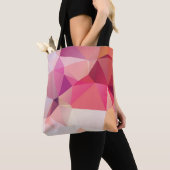 Abstract low poly background, geometry triangle, m トートバッグ (クローズアップ)