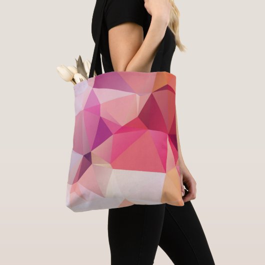 Abstract low poly background, geometry triangle, m トートバッグ (クローズアップ)