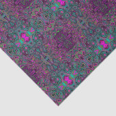 Abstract Magenta and Teal Blue Groovy Pattern 薄葉紙 (詳細)