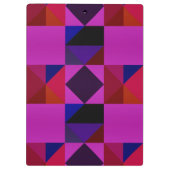 Abstract Magenta Geometric Pattern Monogram クリップボード (裏面)