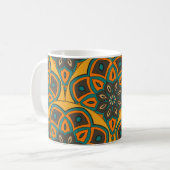 Abstract mandala fish scale seamless pattern. Orna コーヒーマグカップ (正面左)
