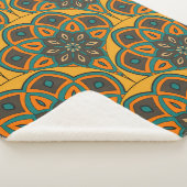 Abstract mandala fish scale seamless pattern. Orna シェルパブランケット (3/4)